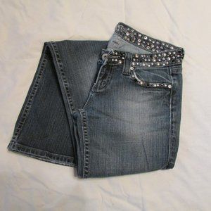 Miss Me Blue Jeans with Silver Accents